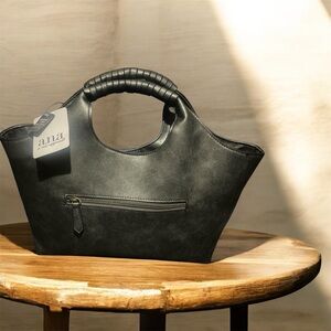 a.n.a Chic Army Green Tote Bag Tote with Textured Handle